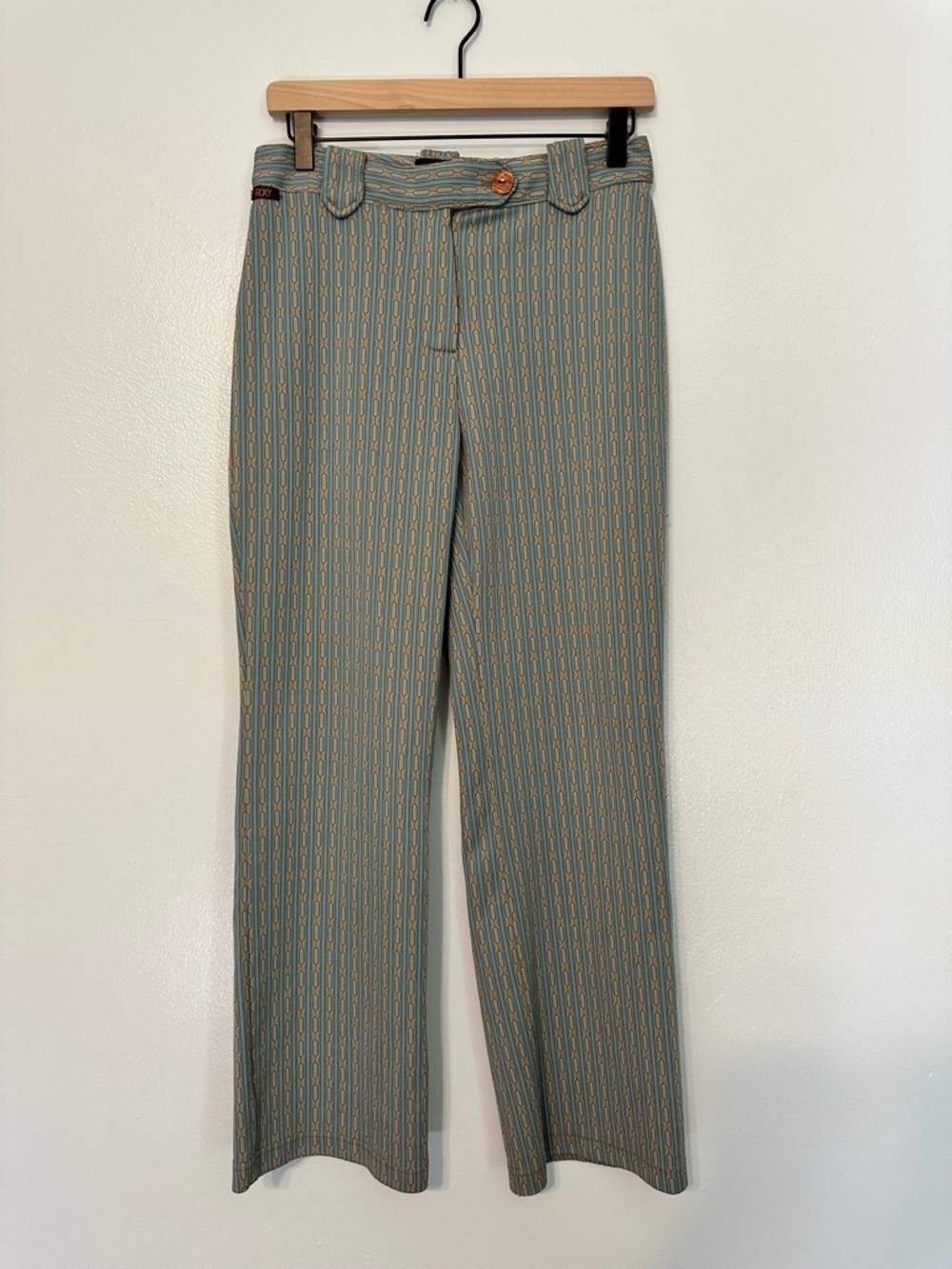 Vintage Y2K Roxy Striped Geometric Trouser Pant size 7 Medium